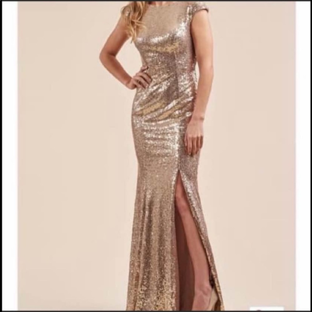 Rose Gold sequence evening gown
